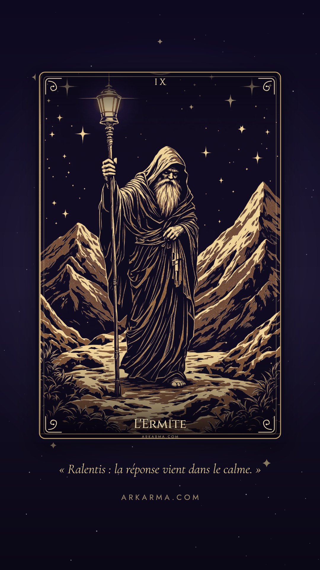 Carte L’Ermite au format story, à télécharger et partager