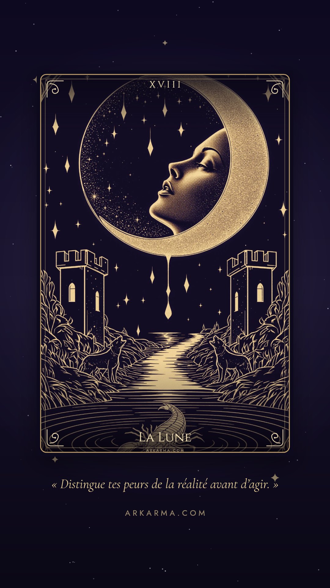 Carte La Lune au format story, à télécharger et partager