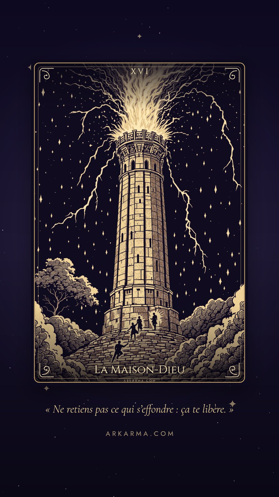 Carte La Maison-Dieu au format story, à télécharger et partager