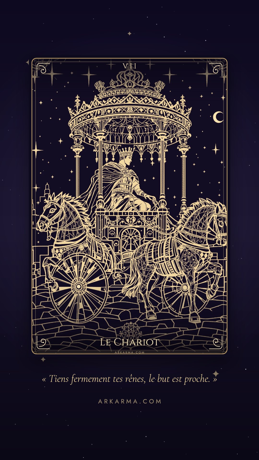 Carte Le Chariot au format story, à télécharger et partager