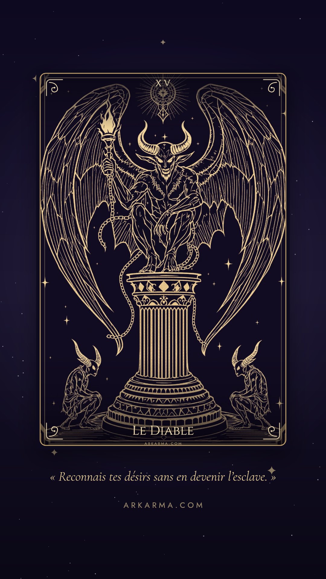 Carte Le Diable au format story, à télécharger et partager